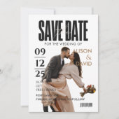 Magazine ユニーク 2 Photo Save The Date 結婚's 招待状 (正面)