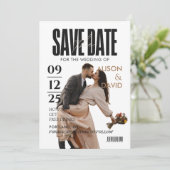 Magazine ユニーク 2 Photo Save The Date 結婚's 招待状 (スタンド正面)