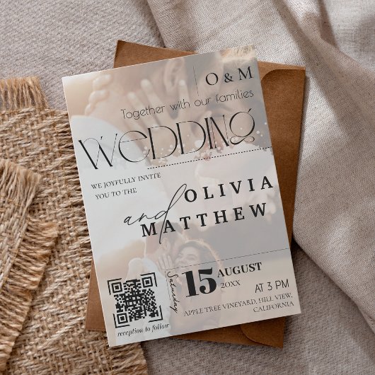 Magazine Cover 2 Photo Wedding  招待状