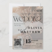 Magazine Cover 2 Photo Wedding  招待状 (正面)