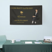 Magazine Cover Black Gold Graduation Party Banner 横断幕 (トレードショー)