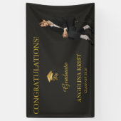 Magazine Cover Black Gold Graduation Party Banner 横断幕 (縦)