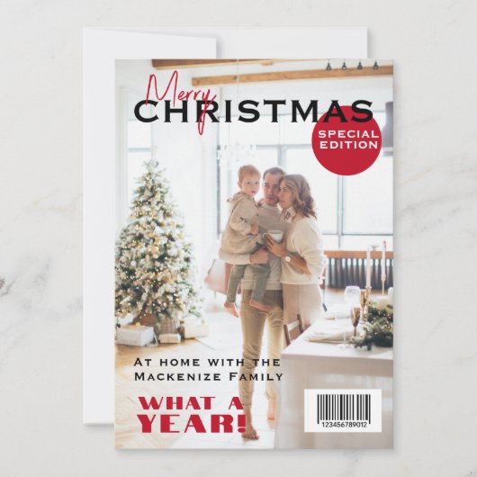 Magazine Cover Christmas Personalized シーズンカード (正面)