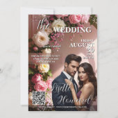 Magazine Cover Glam Wedding 招待状 (正面)