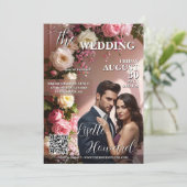 Magazine Cover Glam Wedding 招待状 (スタンド正面)