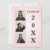 Magazine Cover Graduation Cap Gown Pink 招待状 (裏面)