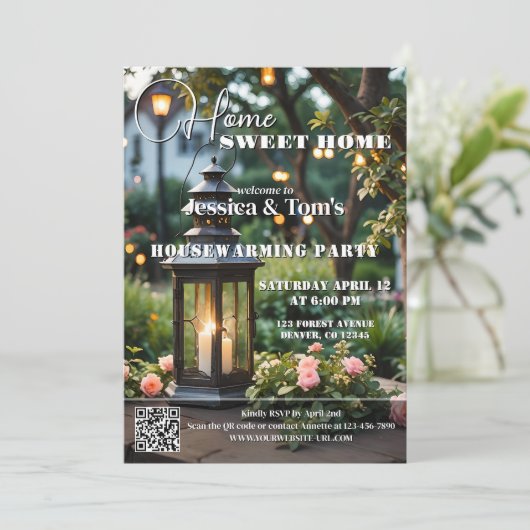 Magazine Cover Housewarming Party 招待状 (スタンド正面)