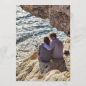 Magazine Cover Modern White Typography Photo セーブザデート (裏面)