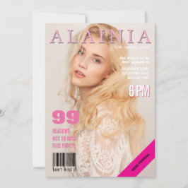 Magazine Cover Party Event Photo Invite 招待状