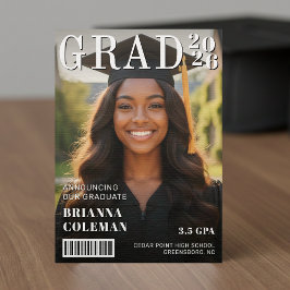 Magazine Cover Photo Graduation 案内状