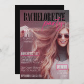 Magazine Cover With Your Photoバチェロレッテ 招待状 (正面/裏面)