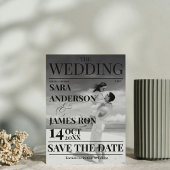 Magazine Editorial Newspaper Wedding Save the Date 招待状