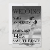 Magazine Editorial Newspaper Wedding Save the Date 招待状 (正面)