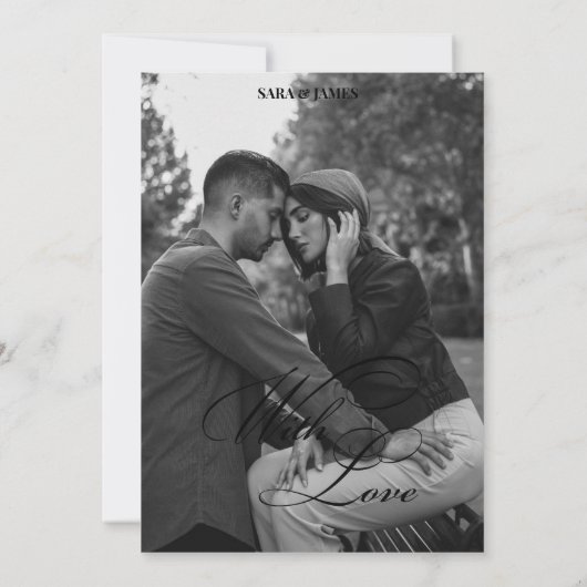 Magazine Editorial Newspaper Wedding Save the Date 招待状 (裏面)