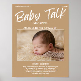 Magazine Keepsake Photo Birth Announcementポスター ポスター