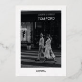 Magazine Newsletter結婚の写真Save the Date 箔招待状 (裏面)