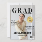 Magazine Photo モダン 2024大学院卒業 案内状 (正面)