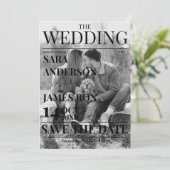 Magazine Unique Newspaper Wedding Save the Date 招待状 (スタンド正面)