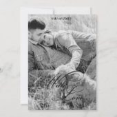 Magazine Unique Newspaper Wedding Save the Date 招待状 (裏面)