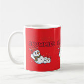 MagChillin' With My Snowmies かわいい雪だるま 冬 コーヒーマグカップ (左)