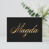 Magda gold Design Lettering Karte (スタンド正面)