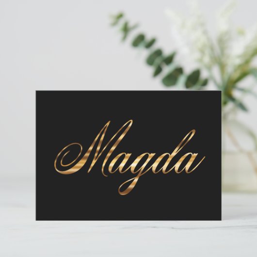 Magda gold Design Lettering Karte (スタンド正面)