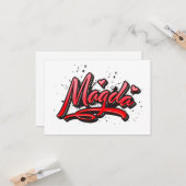 Magda Heart Splash Graffiti Kissen カード (正面/裏面インサイチュ)