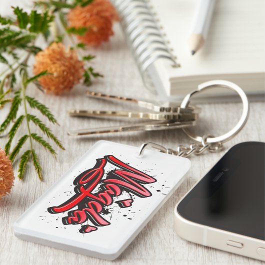 Magda Heart Splash Graffiti Schlüsselanhänger キーホルダー (正面右)