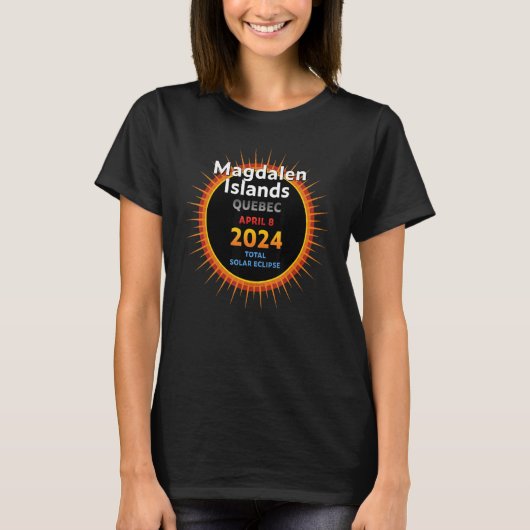 Magdalen Islands Quebec QC Total Solar Eclipse 202 Tシャツ (正面)