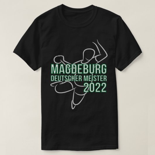 Magdeburgハンドボールファンジャージードイツチャンピオン2022 Tシャツ (デザイン正面)