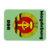 Magdeburg, DDR, Magdeburg，ドイツ(Ossi) マグネット (横)