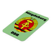 Magdeburg, DDR, Magdeburg，ドイツ(Ossi) マグネット (左側)