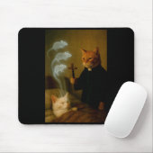Mage Cat Meme Cat Exorcism Mouse Funny Fantasy Hum マウスパッド (マウス)