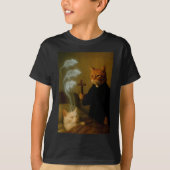 Mage Cat Meme Cat Exorcism Mouse Funny Fantasy Hum Tシャツ (正面)