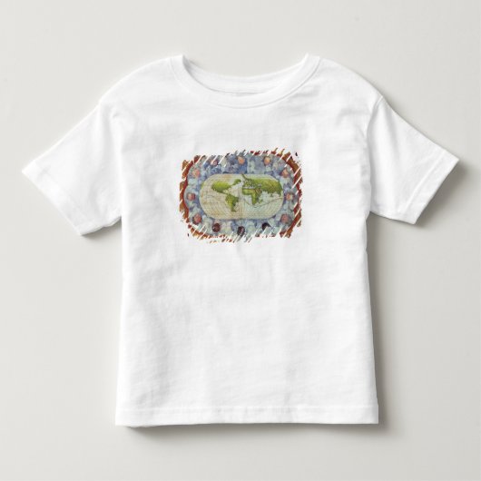 Magellanの世界の旅行をたどる地図 トドラーTシャツ (正面)