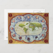 Magellanの世界の旅行をたどる地図 ポストカード (正面/裏面)