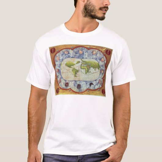 Magellanの世界の旅行をたどる地図 Tシャツ (正面)