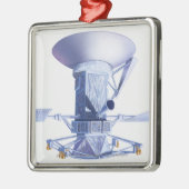 Magellanの宇宙船のイラストレーション メタルオーナメント (左)