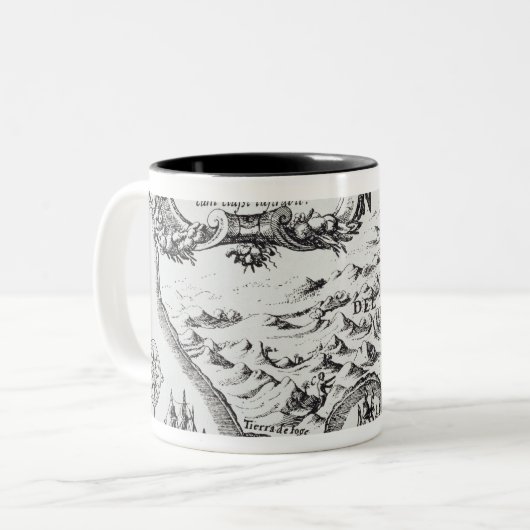 Magellanの最も早い地図の1つ ツートーンマグカップ (正面左)