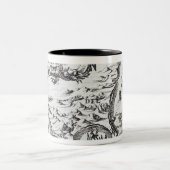 Magellanの最も早い地図の1つ ツートーンマグカップ (中央)