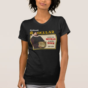 Magellanの1519年の世界旅行のワイシャツ(Wの暗闇) Tシャツ