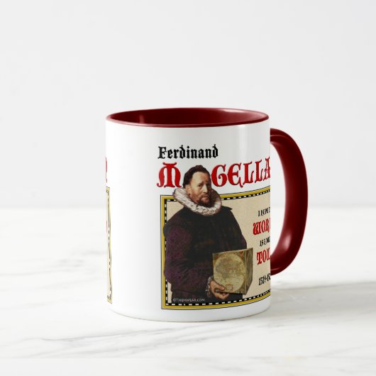 Magellanの1519年の世界旅行(マグかステイン) マグカップ (正面右)