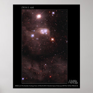 Magellanic雲DEM L 106ハッブルの望遠鏡 ポスター