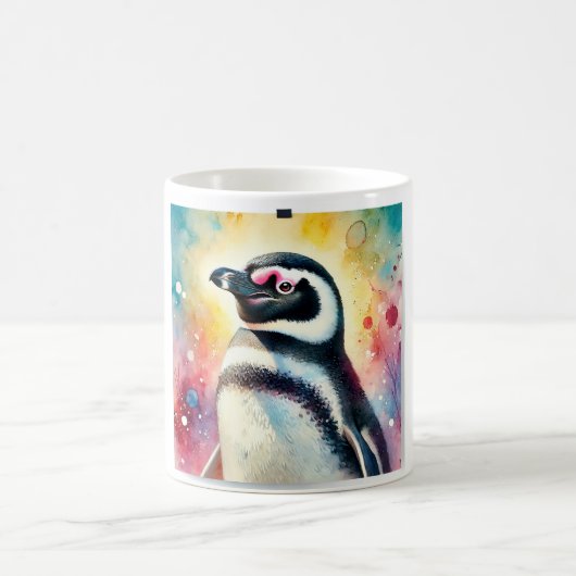 Magellanic Penguin 190724AREF124 - Watercolor コーヒーマグカップ (中央)