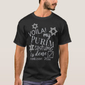 Magen David銀製の一流のおもしろいなPurimの衣裳 Tシャツ (正面)