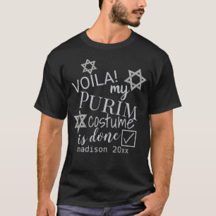 Magen David銀製の一流のおもしろいなPurimの衣裳 Tシャツ
