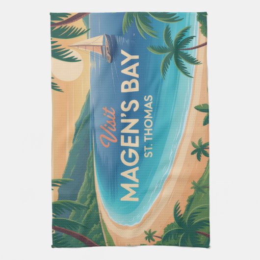 Magen's Bay, St. Thomas キッチンタオル (縦)
