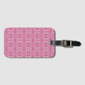 Magenta Abstract Block Print Luggage Tag ラゲッジタグ