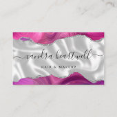 Magenta Agate Silver Glam Stylist Appointment 名刺 (正面)