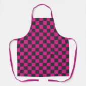 Magenta and smoke checkerboard pattern エプロン (正面)